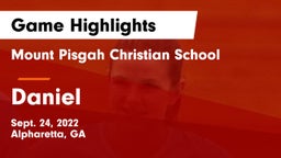 Mount Pisgah Christian School vs Daniel Game Highlights - Sept. 24, 2022