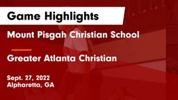 Mount Pisgah Christian School vs Greater Atlanta Christian  Game Highlights - Sept. 27, 2022