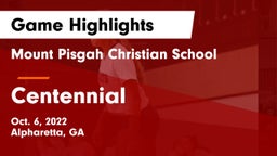 Mount Pisgah Christian School vs Centennial  Game Highlights - Oct. 6, 2022