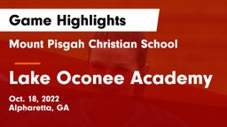 Mount Pisgah Christian School vs Lake Oconee Academy Game Highlights - Oct. 18, 2022