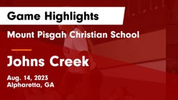 Mount Pisgah Christian School vs Johns Creek  Game Highlights - Aug. 14, 2023