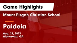 Mount Pisgah Christian School vs Paideia Game Highlights - Aug. 22, 2023