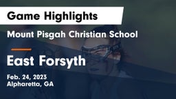 Mount Pisgah Christian School vs East Forsyth  Game Highlights - Feb. 24, 2023