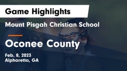 Mount Pisgah Christian School vs Oconee County  Game Highlights - Feb. 8, 2023