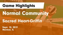 Normal Community  vs Sacred Heart-Griffin  Game Highlights - Sept. 10, 2019