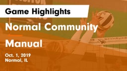Normal Community  vs Manual Game Highlights - Oct. 1, 2019