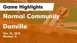 Normal Community  vs Danville  Game Highlights - Oct. 22, 2019