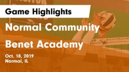 Normal Community  vs Benet Academy  Game Highlights - Oct. 18, 2019