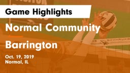 Normal Community  vs Barrington  Game Highlights - Oct. 19, 2019