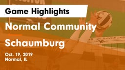 Normal Community  vs Schaumburg  Game Highlights - Oct. 19, 2019