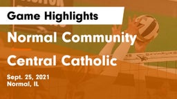 Normal Community  vs Central Catholic  Game Highlights - Sept. 25, 2021