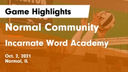 Normal Community  vs Incarnate Word Academy  Game Highlights - Oct. 2, 2021