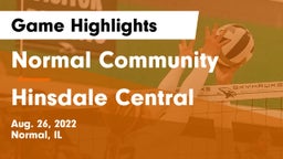 Normal Community  vs Hinsdale Central  Game Highlights - Aug. 26, 2022