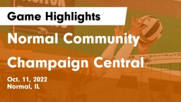 Normal Community  vs Champaign Central  Game Highlights - Oct. 11, 2022