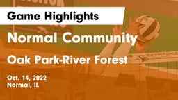 Normal Community  vs Oak Park-River Forest  Game Highlights - Oct. 14, 2022
