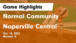 Normal Community  vs Naperville Central Game Highlights - Oct. 15, 2022