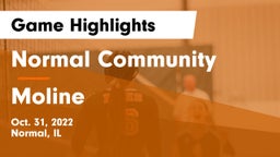 Normal Community  vs Moline  Game Highlights - Oct. 31, 2022