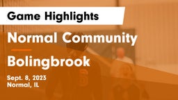 Normal Community  vs Bolingbrook  Game Highlights - Sept. 8, 2023