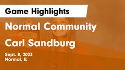 Normal Community  vs Carl Sandburg  Game Highlights - Sept. 8, 2023