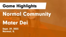 Normal Community  vs Mater Dei Game Highlights - Sept. 29, 2023