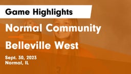 Normal Community  vs Belleville West Game Highlights - Sept. 30, 2023