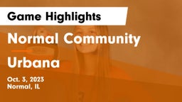 Normal Community  vs Urbana  Game Highlights - Oct. 3, 2023