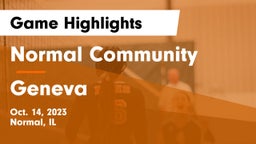 Normal Community  vs Geneva  Game Highlights - Oct. 14, 2023