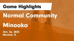 Normal Community  vs Minooka Game Highlights - Oct. 26, 2023
