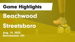 Beachwood  vs Streetsboro  Game Highlights - Aug. 19, 2023