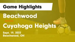 Beachwood  vs Cuyahoga Heights  Game Highlights - Sept. 19, 2023