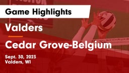 Valders  vs Cedar Grove-Belgium  Game Highlights - Sept. 30, 2023