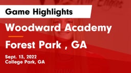 Woodward Academy vs Forest Park , GA Game Highlights - Sept. 13, 2022