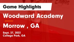 Woodward Academy vs Morrow , GA Game Highlights - Sept. 27, 2022