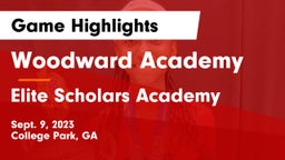 Woodward Academy vs Elite Scholars Academy  Game Highlights - Sept. 9, 2023