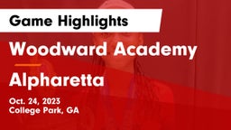 Woodward Academy vs Alpharetta  Game Highlights - Oct. 24, 2023