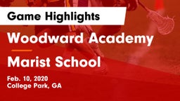 Woodward Academy vs Marist School Game Highlights - Feb. 10, 2020