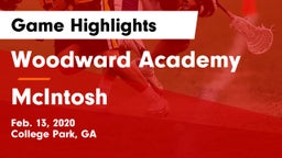 Woodward Academy vs McIntosh  Game Highlights - Feb. 13, 2020