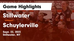 Stillwater  vs Schuylerville  Game Highlights - Sept. 22, 2023