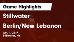 Stillwater  vs Berlin/New Lebanon Game Highlights - Oct. 1, 2019