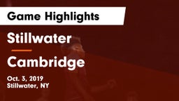 Stillwater  vs Cambridge  Game Highlights - Oct. 3, 2019