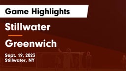 Stillwater  vs Greenwich  Game Highlights - Sept. 19, 2023