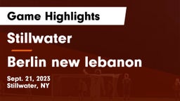 Stillwater  vs Berlin new lebanon Game Highlights - Sept. 21, 2023