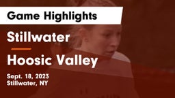 Stillwater  vs Hoosic Valley  Game Highlights - Sept. 18, 2023