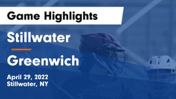 Stillwater  vs Greenwich Game Highlights - April 29, 2022