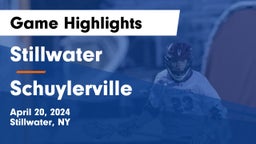 Stillwater  vs Schuylerville  Game Highlights - April 20, 2024