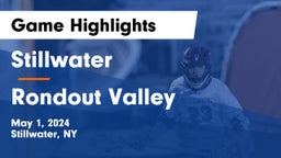 Stillwater  vs Rondout Valley  Game Highlights - May 1, 2024