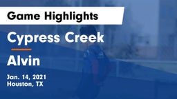 Cypress Creek  vs Alvin  Game Highlights - Jan. 14, 2021