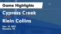 Cypress Creek  vs Klein Collins  Game Highlights - Jan. 15, 2021