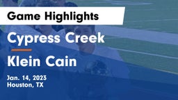 Cypress Creek  vs Klein Cain  Game Highlights - Jan. 14, 2023