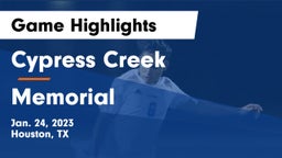 Cypress Creek  vs Memorial  Game Highlights - Jan. 24, 2023
